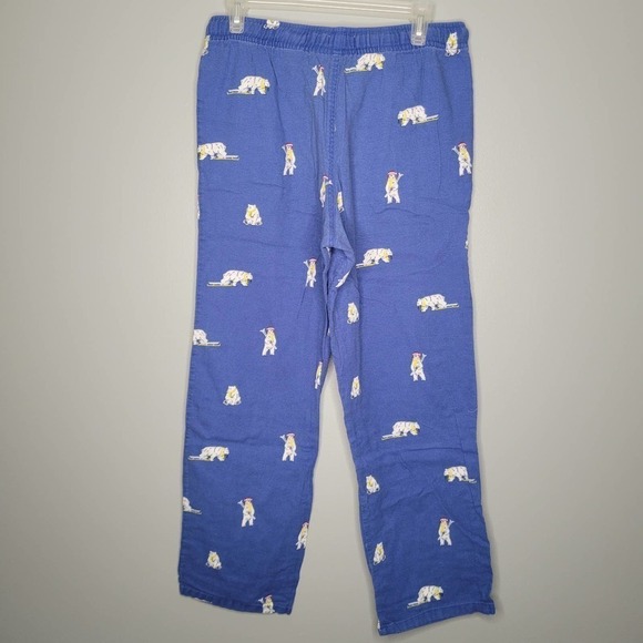 2 PAIR Old Navy flannel PJ pants men's size M 100% cotton red blue holiday‎ xmas - Picture 3 of 16